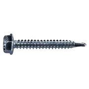 MIDWEST FASTENER Self-Drilling Screw, #10 x 1-1/2 in, Zinc Plated Steel Hex Head Hex Drive, 30 PK 62731